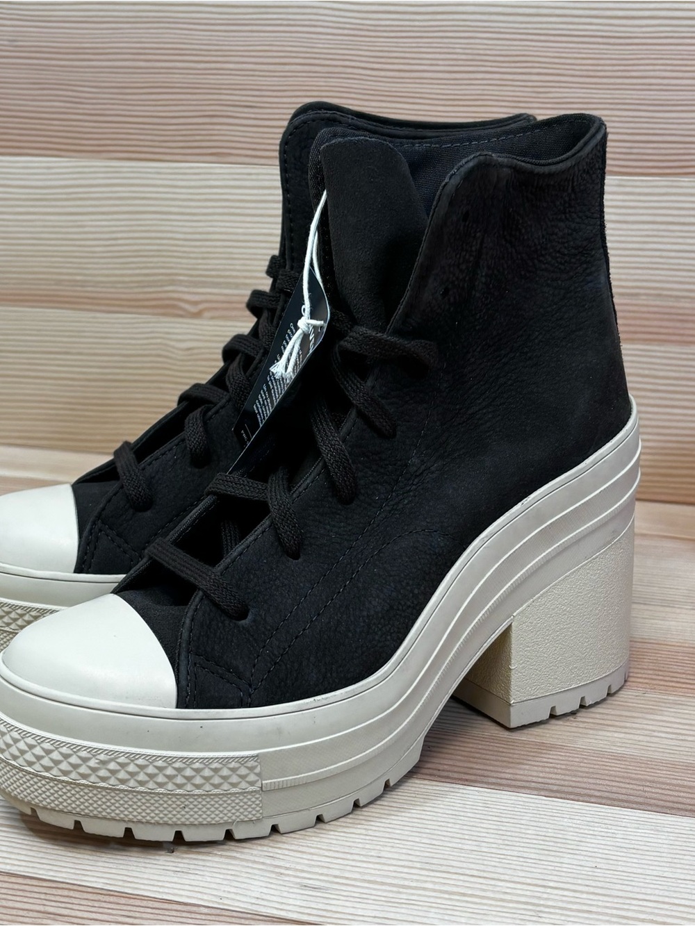 CONVERSE Chuck 70 De Luxe Heel A11542C Boots Coffee Brown Woman's Sz 6 - Picture 4 of 7